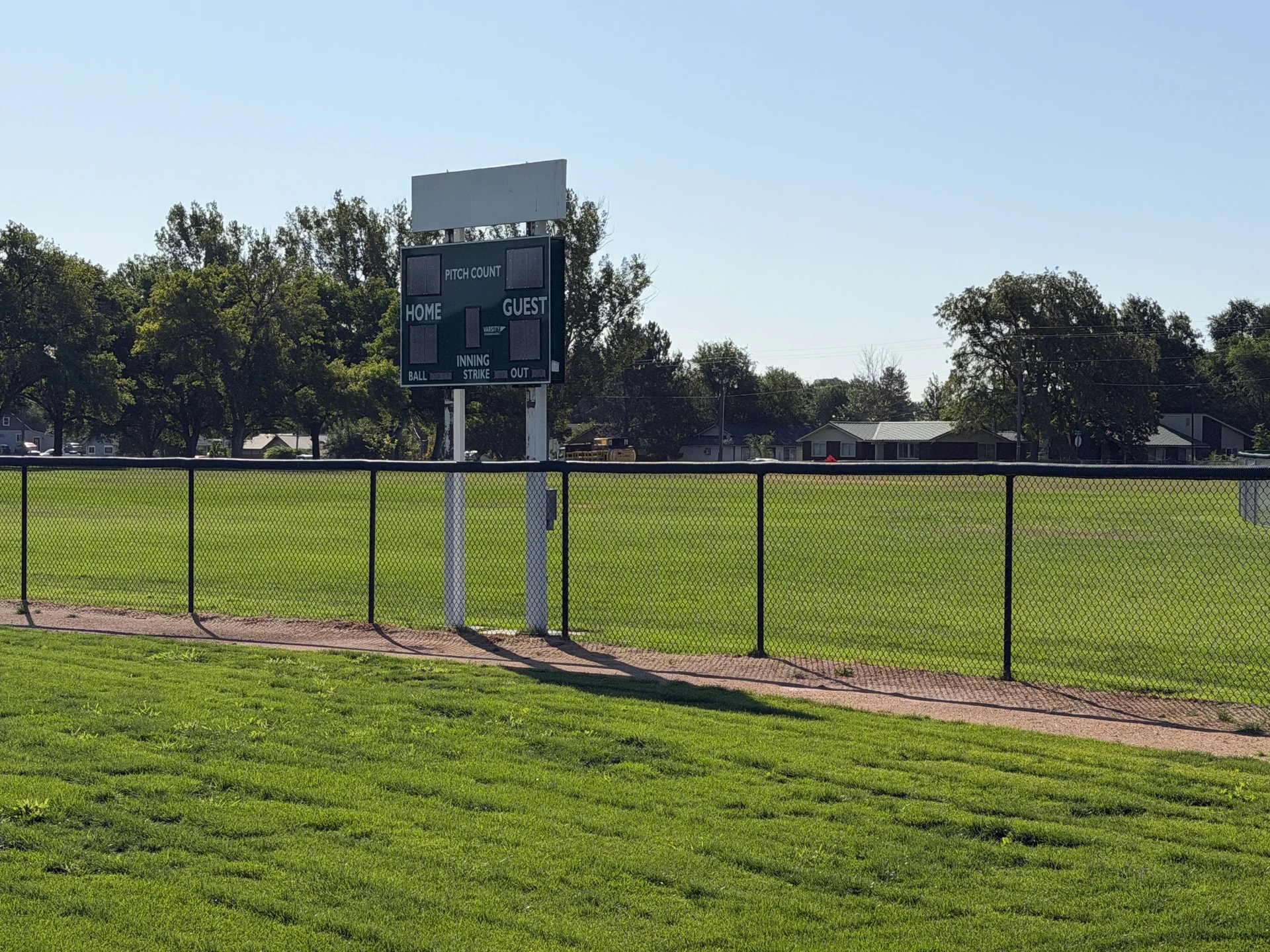 Baseball field electronic scoreboard electrical installation in Ontario, OR by Campbell Electric
