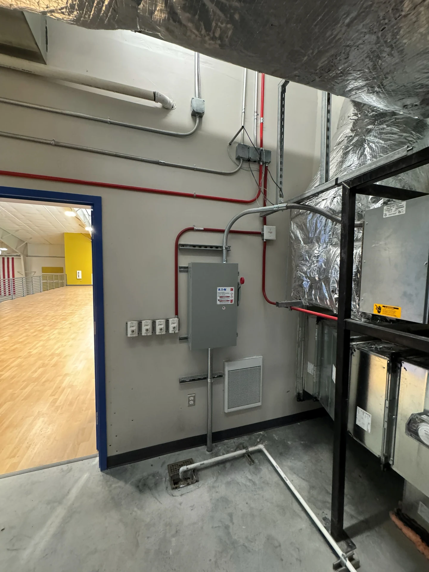 Commercial Eaton electrical panel and fire alarm conduit installation in Ontario, OR by Campbell Electric
