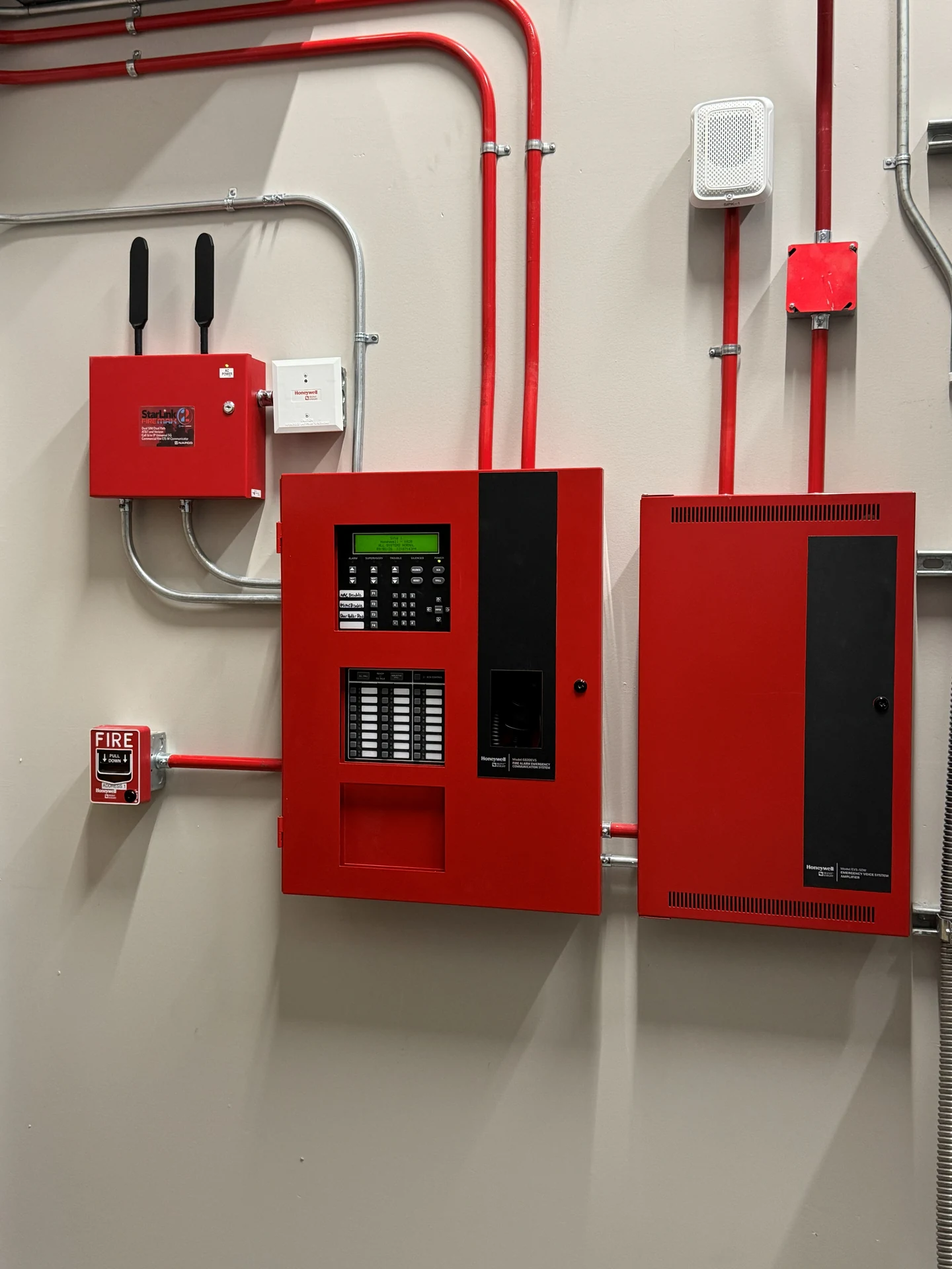 Commercial fire alarm control panel and life safety electrical installation in Ontario, OR by Campbell Electric