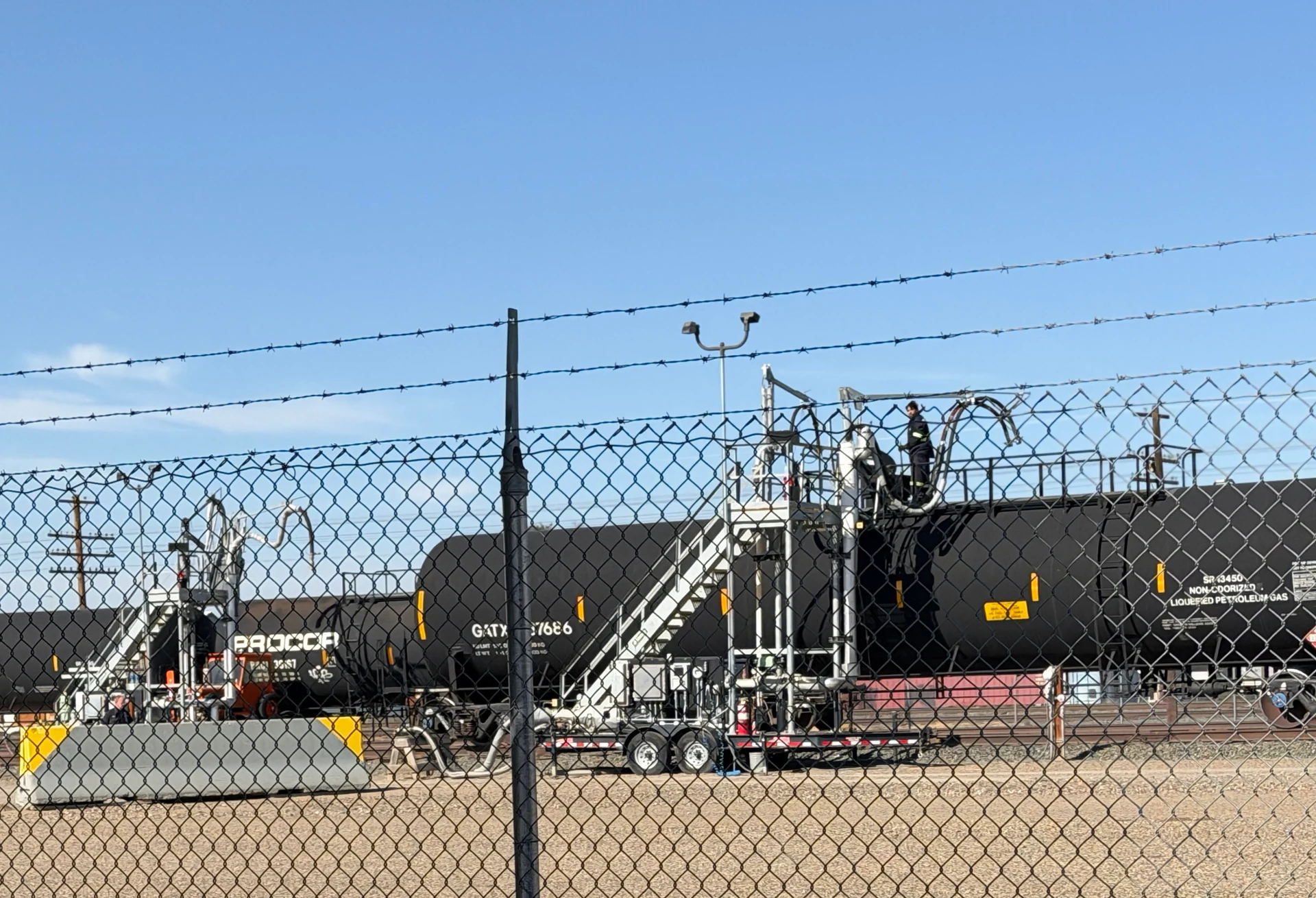 Industrial electrical equipment installation at LPG rail facility in Ontario, OR by Campbell Electric