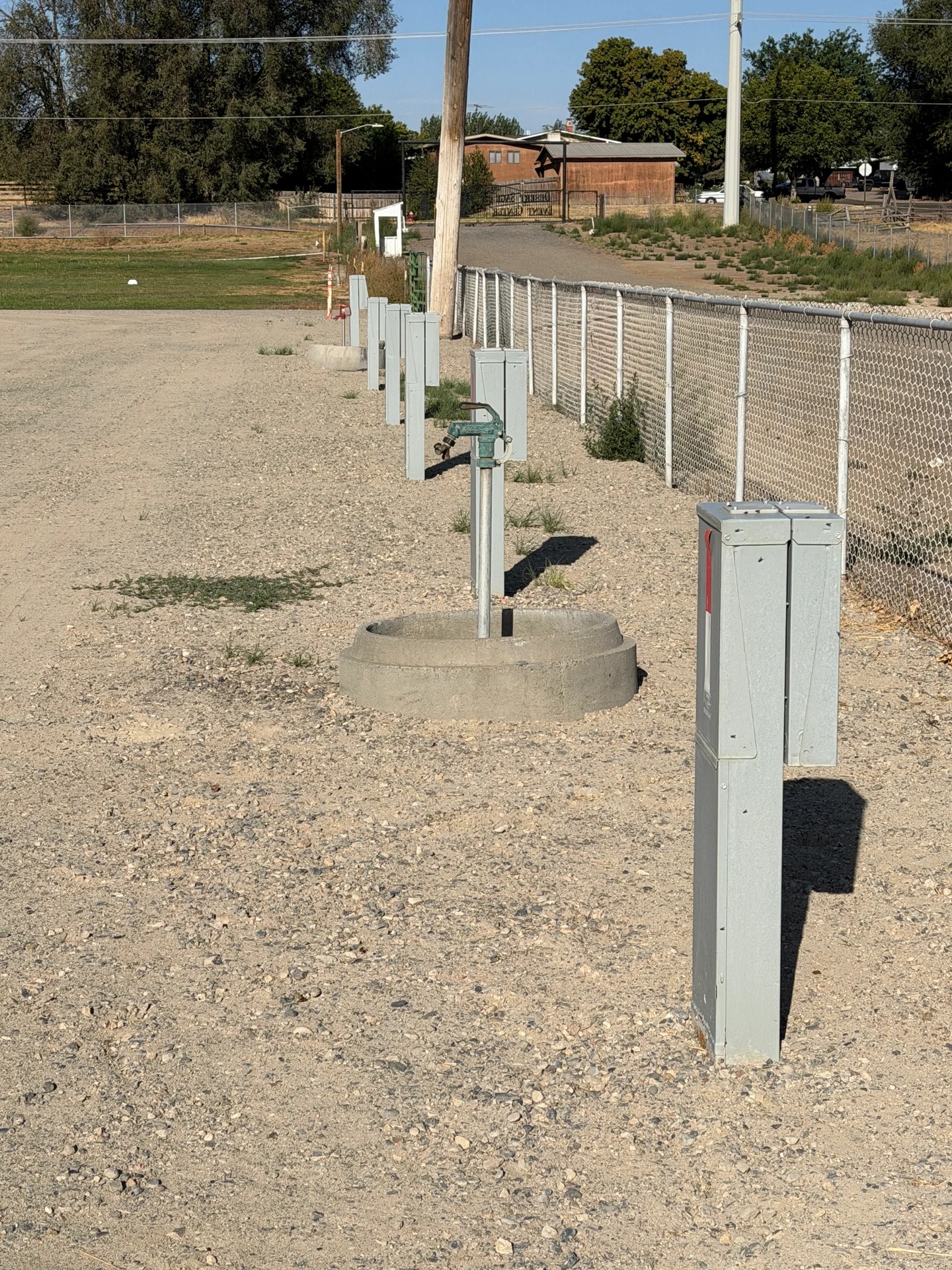 Outdoor RV park electrical power pedestal installation in Ontario, OR by Campbell Electric